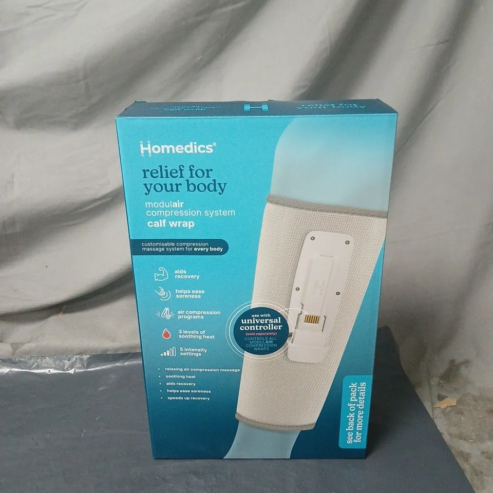 HOMEDICS RELIEF FOR YOUR BODY CALF WRAP MODULAR COMPRESSION SYSTEM – BOXED