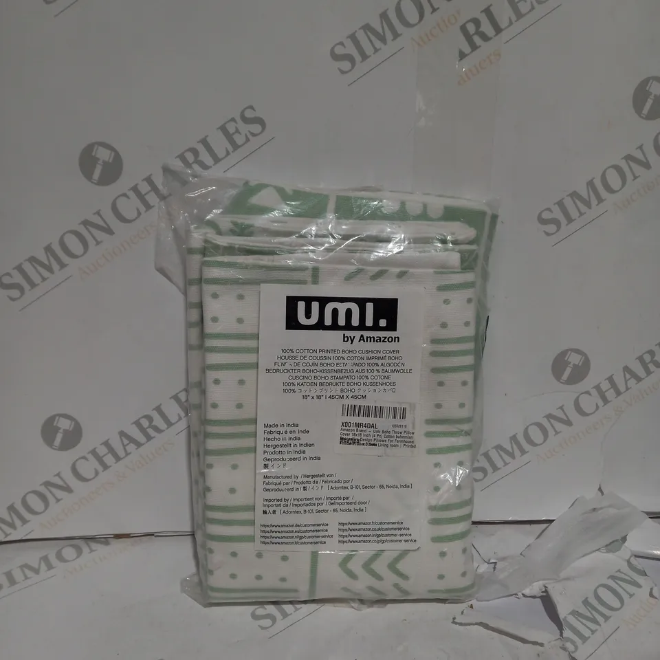PACKAGED UMI BY AMAZON 100% COTTON CUSHION COVERS