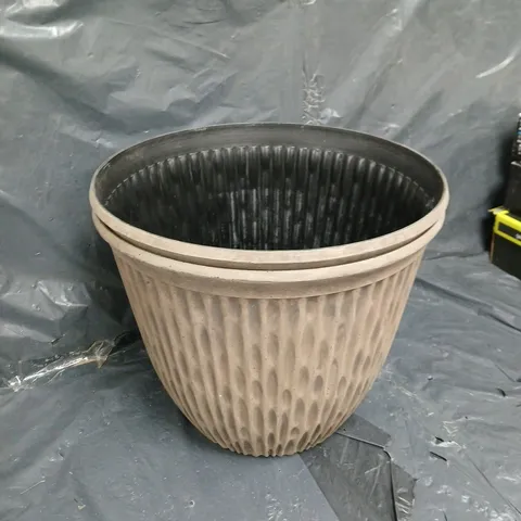 PAIR OF BROOKLYN PLANTERS - FAUX ROCK (15")