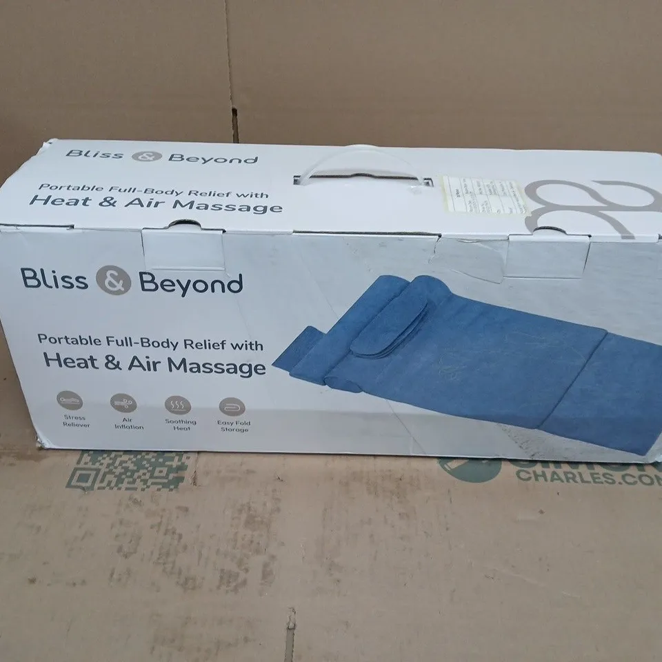 BLISS & BEYOND PORTABLE FULL-BODY RELIEF WITH HEAT AND AIR MASSAGER BOXED