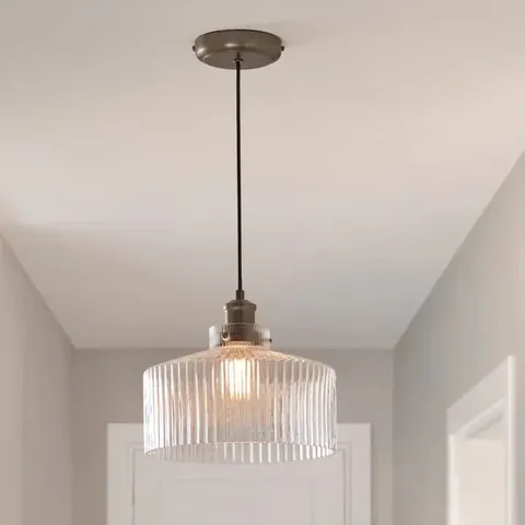 BOXED TOBIAS RIBBED ADJUSTABLE PENDANT LIGHT