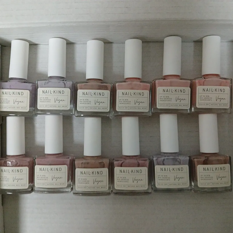 12 X ASSORTED NAIL KIND POLISH IN VARIOUS COLOURS 