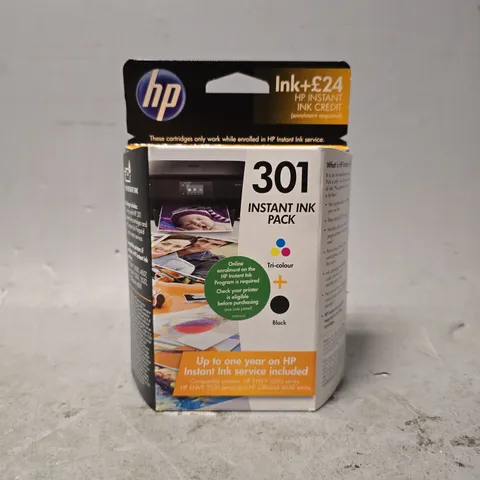 BOX OF APPROXIMATELY 7 SEALED HP 301 INSTANT INK PACK 