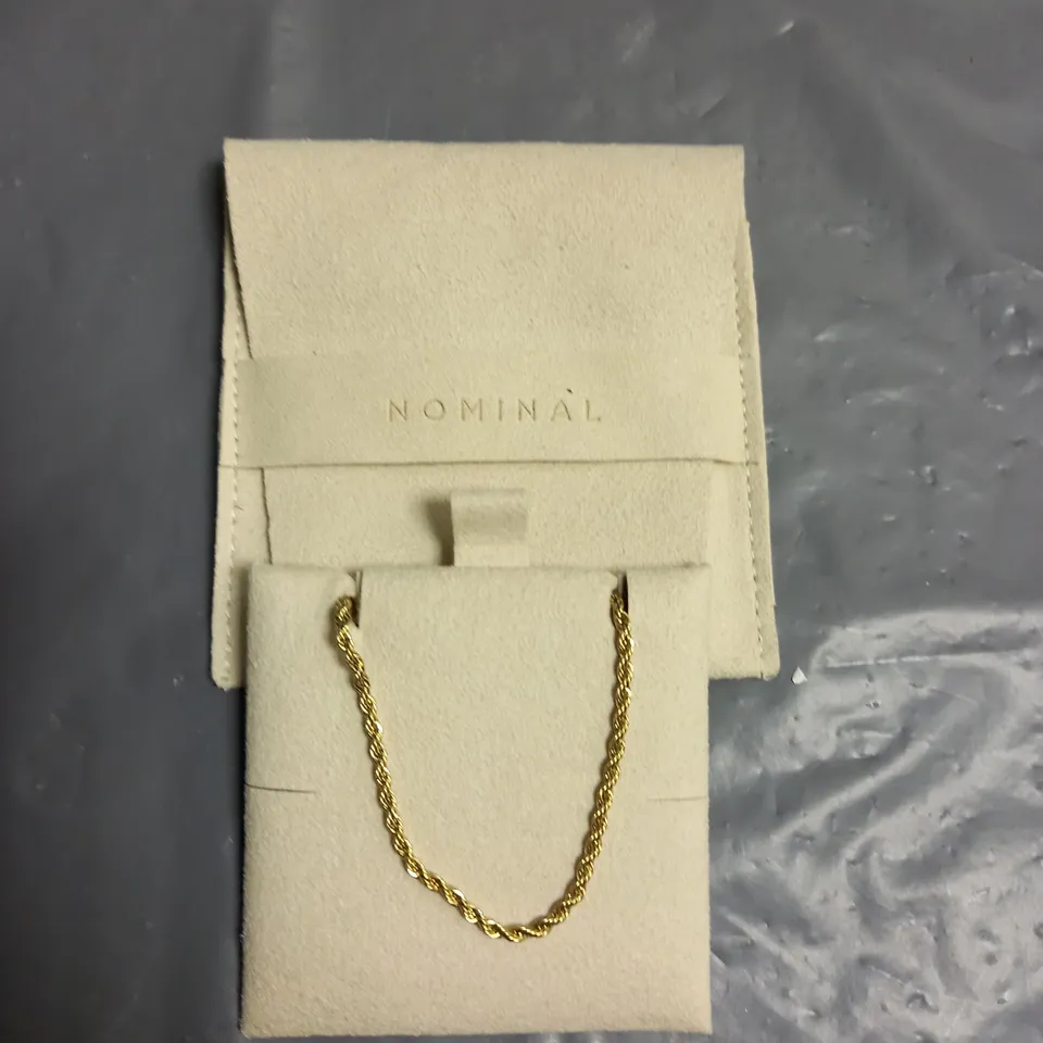 NOMINAL LADIES 18K GOLD PLATED ESSENTIAL ROPE BRACELET
