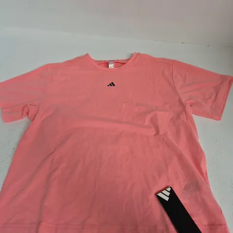 ADIDAS PINK LOGO T-SHIRT - SIZE M