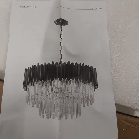 BOXED 8-LIGHT CHANDELIER