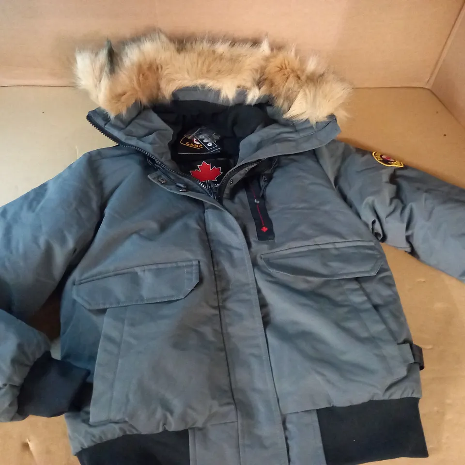 ZAVETTI CANADA ZIP THROUGH COAT - S