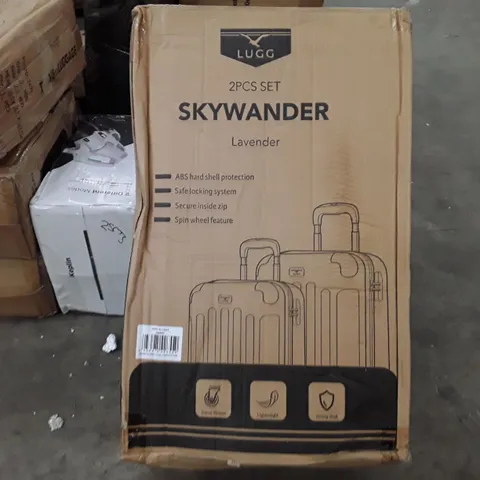 BOXED LUGG 2 PIECE SET SKYWANDER SUITCASES - LAVENDER 