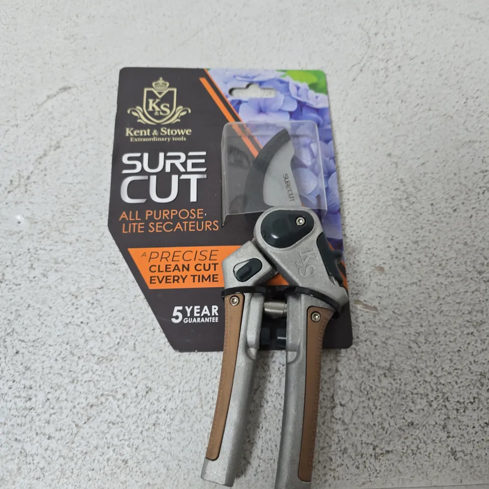 KENT & STOWE SURE CUT ALL PURPOSE LITE SECATEURS