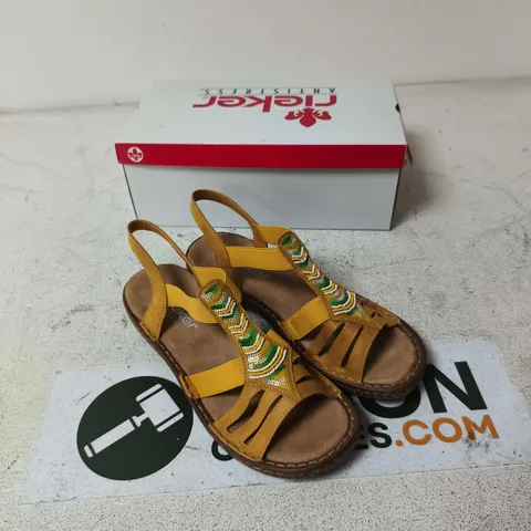RIEKER WOMENβS YELLOW SANDALS β UK 6 (EU 39) β ANTISTRESS