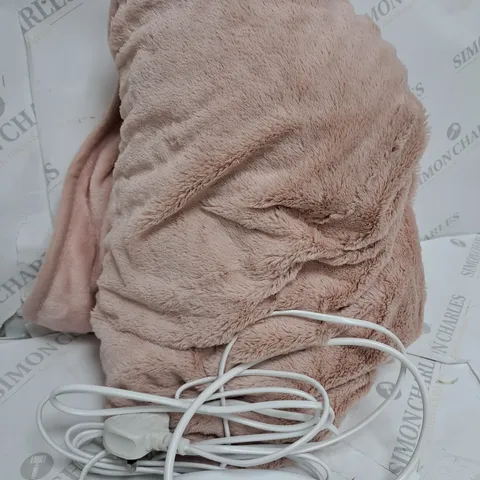 COZEE HOME VELVETSOFT HEATED THROW IN PINK