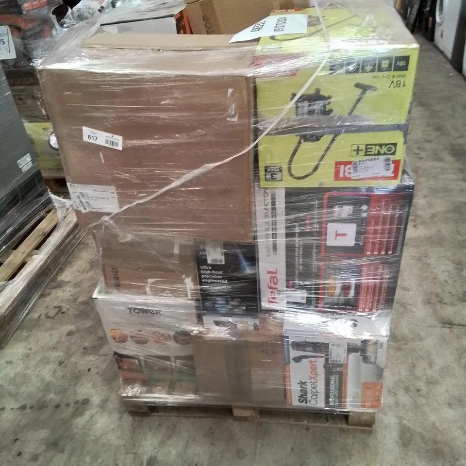 PALLET OF APPROXIMATELY 22 UNPROCESSED RAW RETURN HOUSEHOLD AND ELECTRICAL GOODS TO INCLUDE;