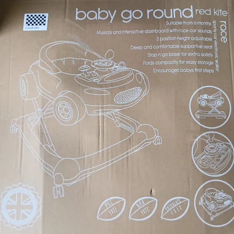 RED KITE BABY GO ROUND WALKER – GREY, BOXED