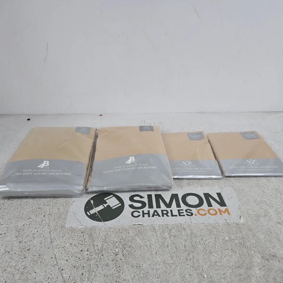 SET OF 4 ASSORTED 4BTEX BEDDING ITEMS TO INCLUDE SUPER KING FLAT SHEET