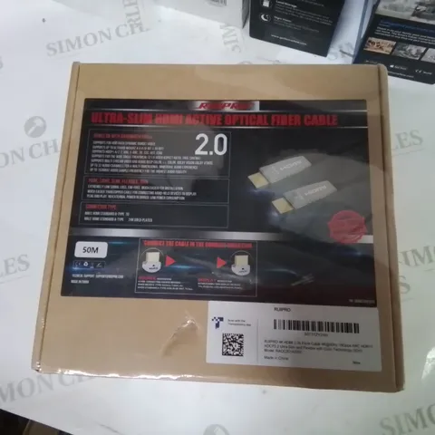 BOXED AND SEALED RUIPRO ULTRA SLIM HDMI ACTIVE OPTICAL FIBRE CABLE