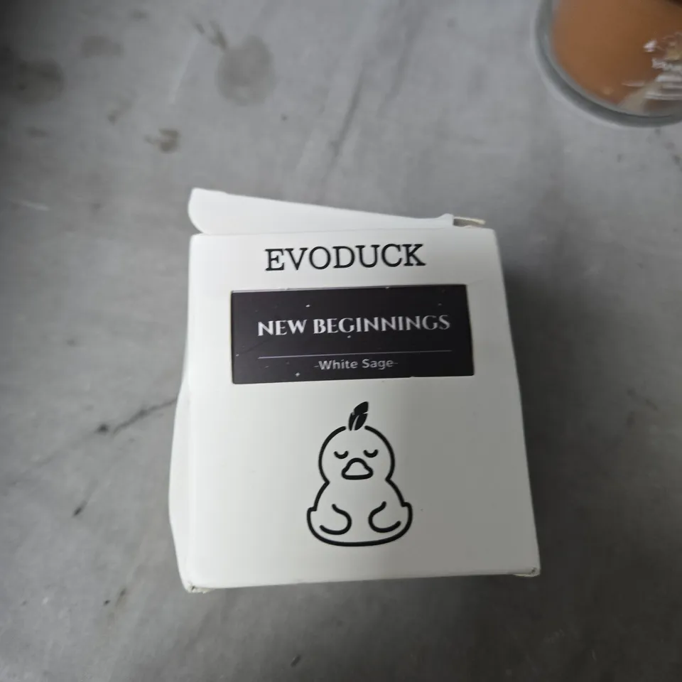 APPROXIMATELY 12 ASSORTED WAX CANDLES & MELTS INCLUDING EVODUCK , THE WHITE COLLECTION AND YANKEE CANDLE 