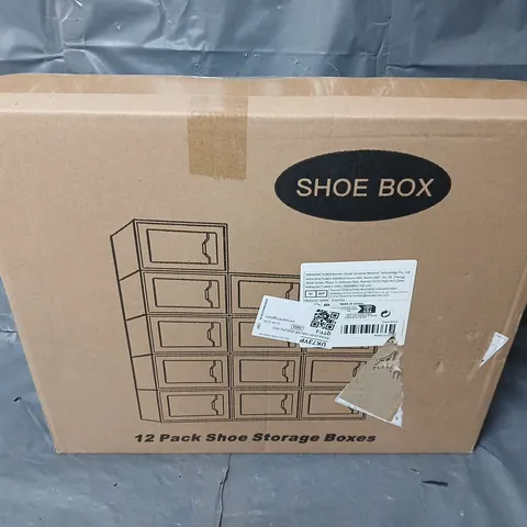 BOXED 12 PACK SHOES STORAGE BOXES