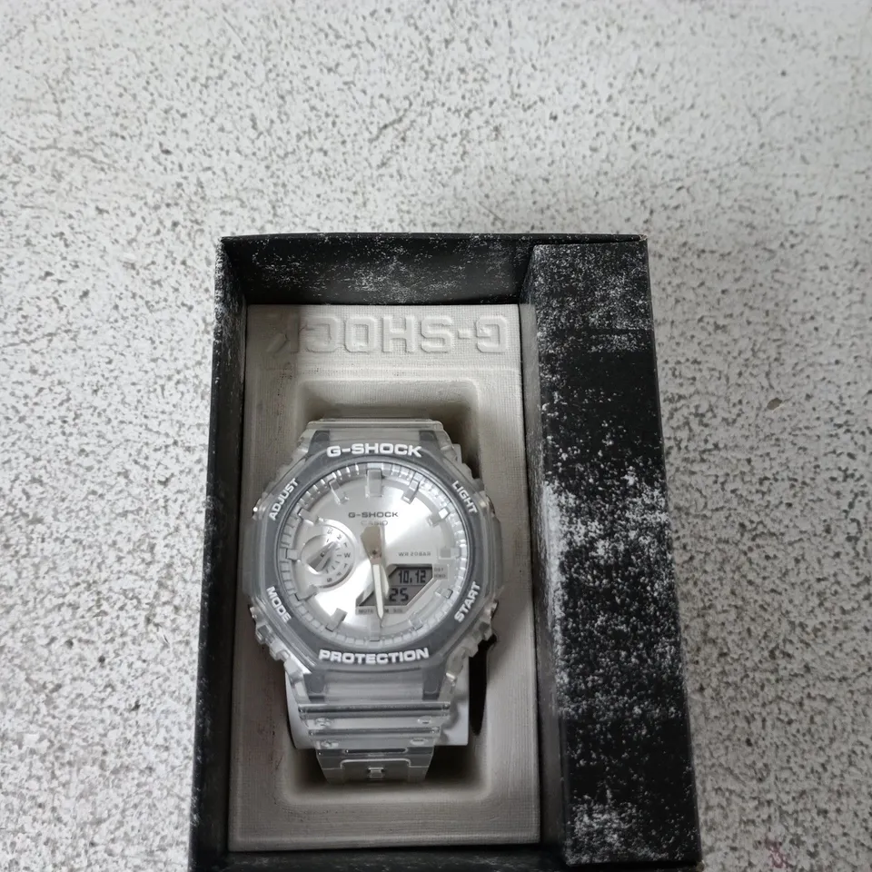 CASIO G-SHOCK WRISTWATCH – METAL/SILVER, BOXED