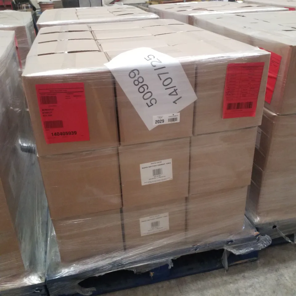 PALLET CONTAINING APPROXIMATELY 36 BUCKETS OF BOSTIK CEMENTONE RAPID SETTING WATERPROOF CEMENT 10KG
