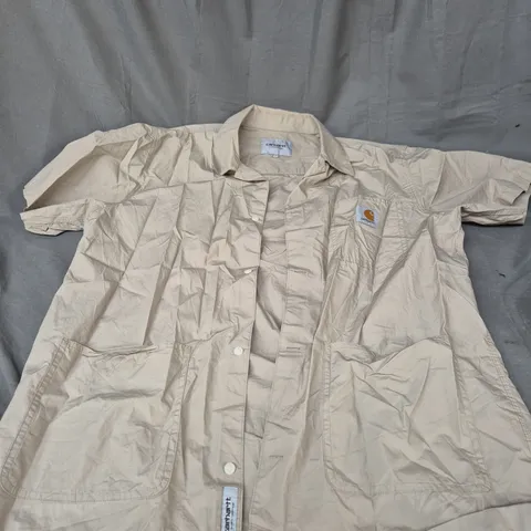 CARHARTT SHORT SLEEVE SHIRT IN BEIGE SIZE XL