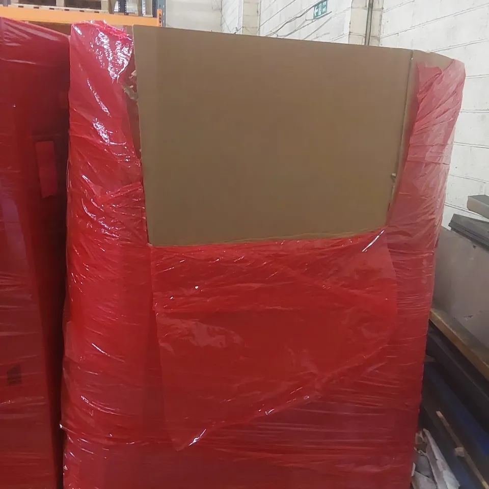PALLET CONTAINING A LARGE QUANTITY OF ASSORTED ITEMS INCLUDING: STITCH KIDS BIKE, DESK RISER, VIAVITO EXERCISE MACHINE, CEILING FAN WITH LIGHT ECT