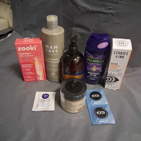 APPROXIMATELY 20 ASSORTED HEALTH AND BEAUTY PRODUCTS TO INCLUDE; STORIES AND INK, EXS, PALMOLIVE AND ZOOKI