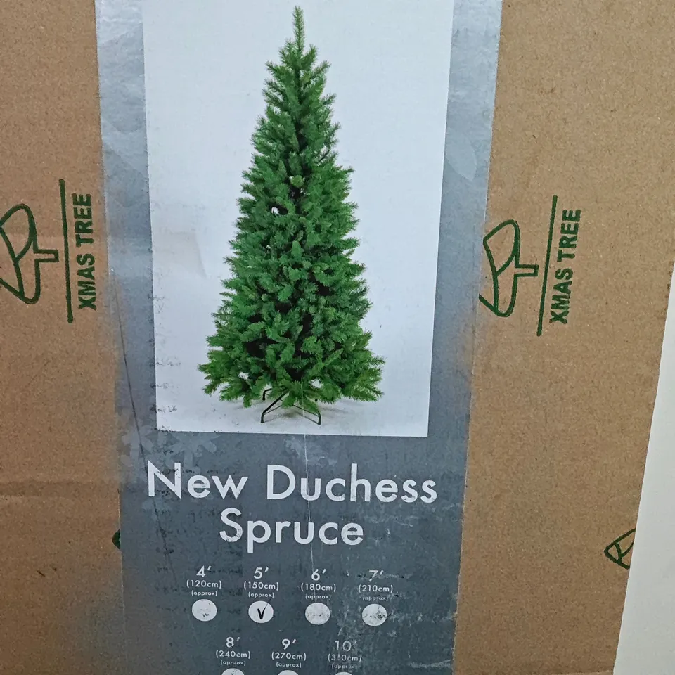 BOXED SNOWTIME NEW DUCHESS SPRUCE 150CM CHRISTMAS TREE 