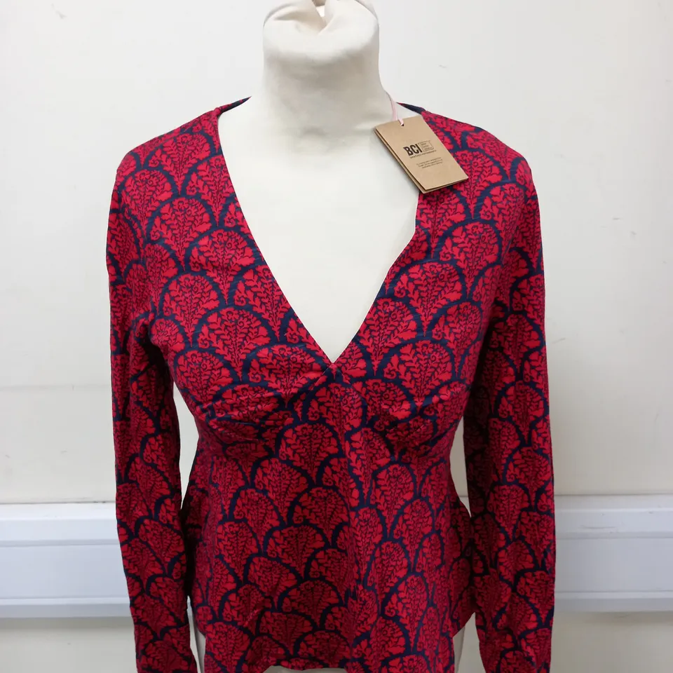 BODEN EMPIRE-WAIST LONG SLEEVE TOP SIZE 10