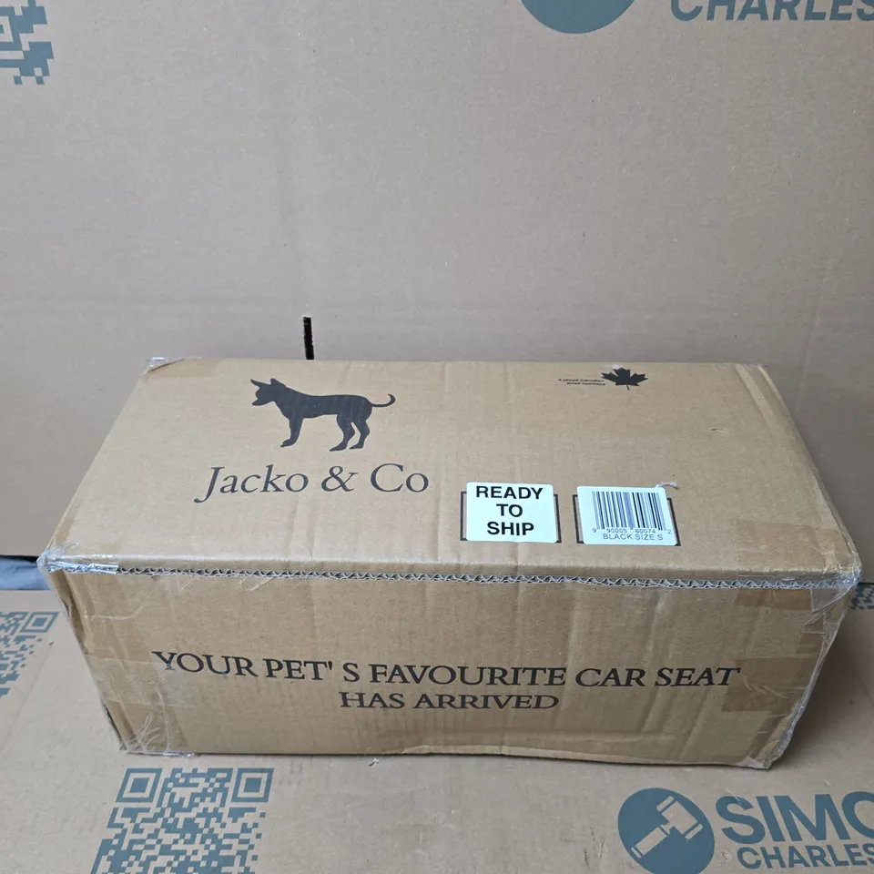 JACKO & CO PET CAR SEAT BOOSTER – BLACK SIZE SMALL