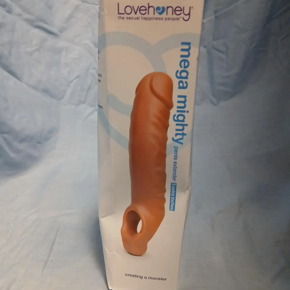 LOVEHONEY MEGA MIGHTY PENIS EXTENDER – 3 EXTRA INCHES – BOXED