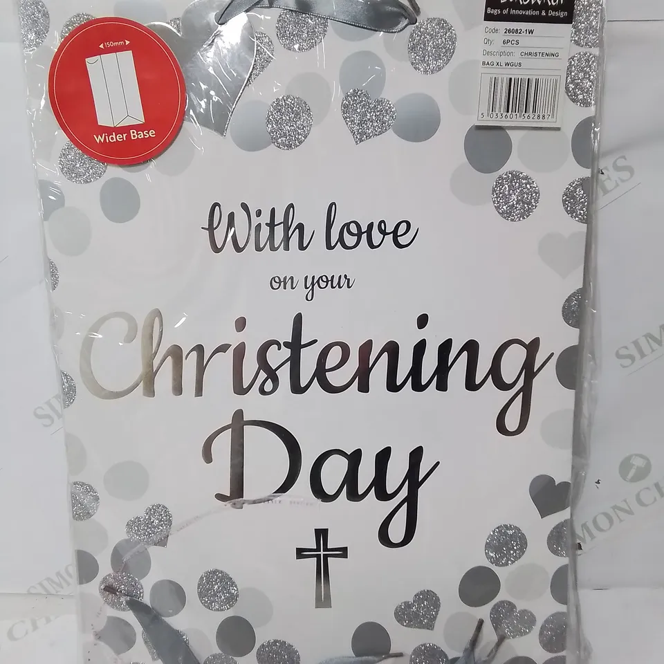 LOT OF 72 BRAND NEW XL CHRISTENING GIFT BAGS