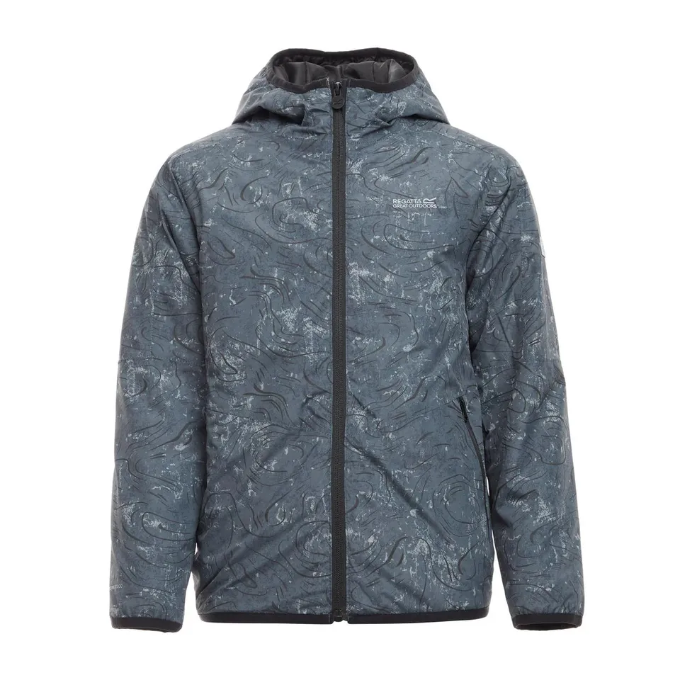 BRAND NEW REGATTA KID'S VOLCANICS VIII REFLECTIVE WATERPROOF JACKET IN GREY SIZE 9-10 YEARS
