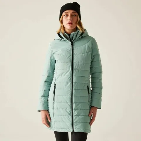 BRAND NEW REGATTA WOMEN'S ANDRIA PADDED JACKET IN GREEN HAZE - 8