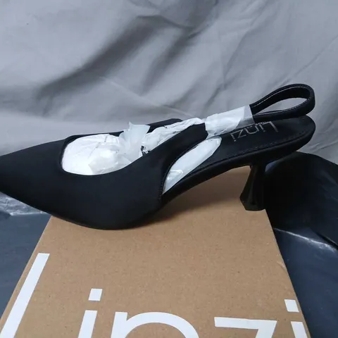 LINZI IZZIE BLACK SCUBA SLINGBACK UK5 WIDE FIT