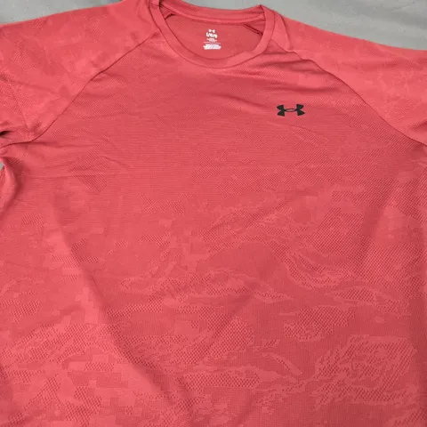 UNDER ARMOUR PERFORMANCE T-SHIRT – RED WITH UA LOGO