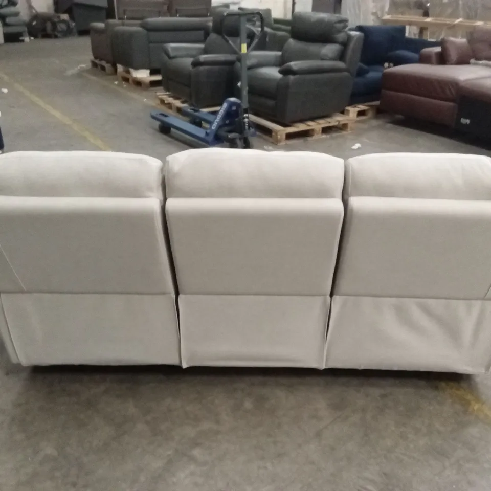 ALBION CHENILLE 3 SEATER HIGH BACK MANUAL RECLINER SOFA RRP £679