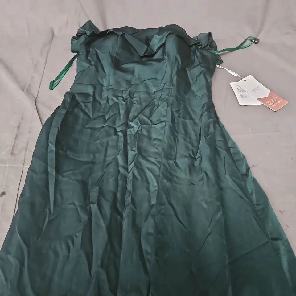 STACEES DARK GREEN WEDDING DRESS – UK10