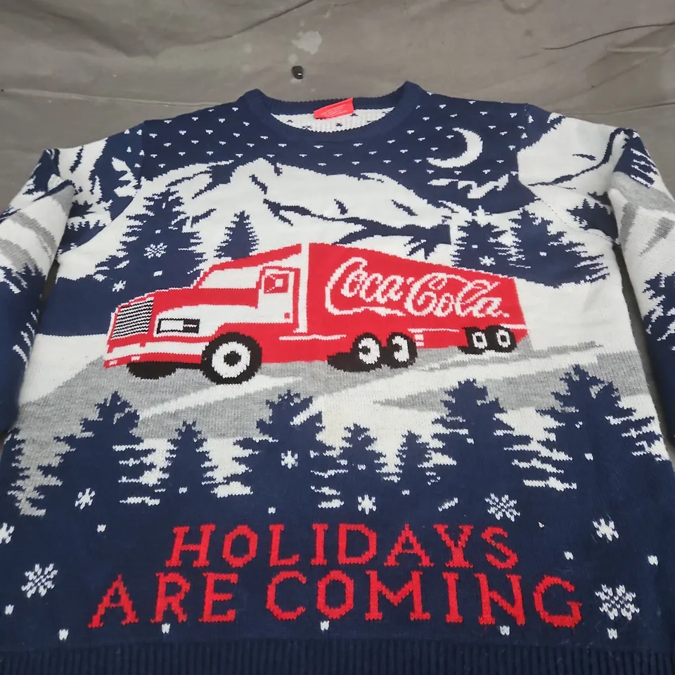 COCA-COLA HOLIDAYS ARE COMING KNIT JUMPER - SIZE L