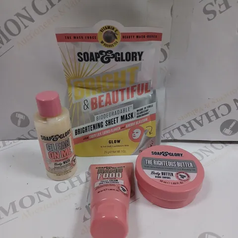 SOAP & GLORY ASSORTED SKINCARE COLLECTION TO INCLUDE HAND FOOD, BODY BUTTER, BRIGHTENING SHEET MASK ETC 