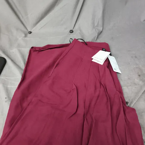 NOBODY'S CHILD WIDE LEG TROUSERS – MAGENTA – UK 10 (EU 32)
