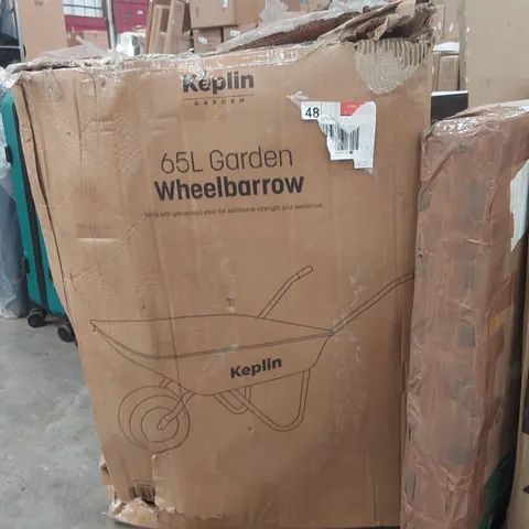 BOXED KEPLIN 65L GARDEN WHEELBARROW
