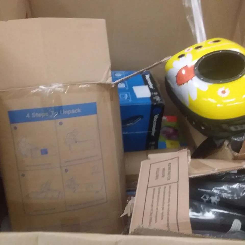 PALLET OF ASSORTED ITEMS INCLUDING LBLA TRAMPOLINE, SORTFIELD ELECTRICAL CONVECTOR HEATER, THERMAL & SOUND CAR INSULATION, KEYBOARDS, NEWENTOR MATTRESS TOPPER, HIGH DENSITY FOAM 