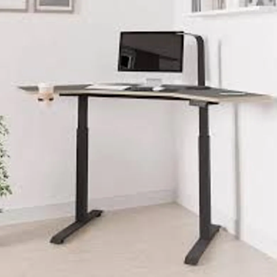 BOXED GINO SMART CORNER DESK - BLACK (1 BOX)
