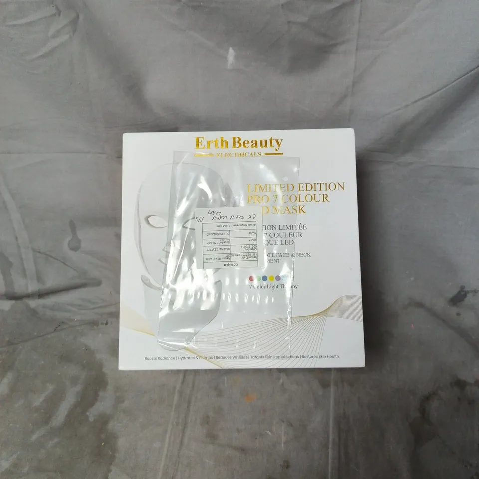 ERTH BEAUTY LIMITED EDITION PRO 7 COLOUR LED MASK – BOXED