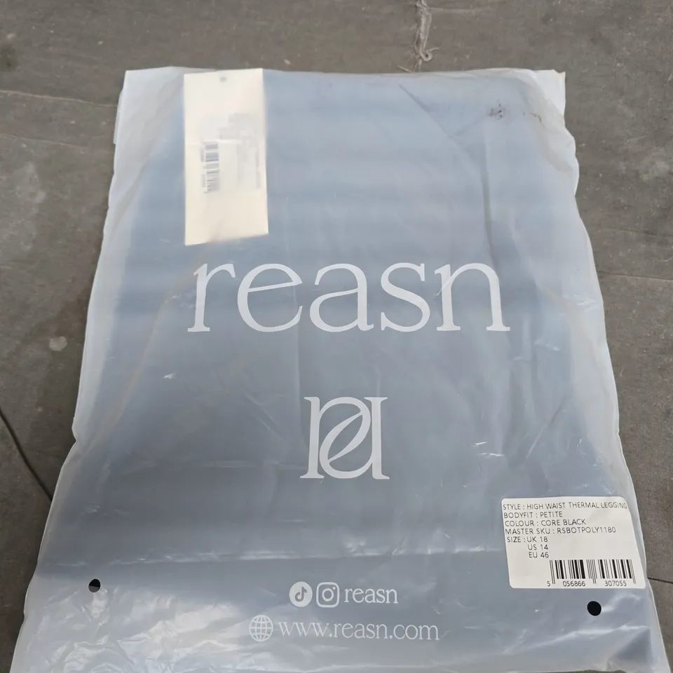 REASN HIGH WAIST THERMAL LEGGING – CORE BLACK, PETITE BODYFIT, UK 18 (US 14 / EU 46)