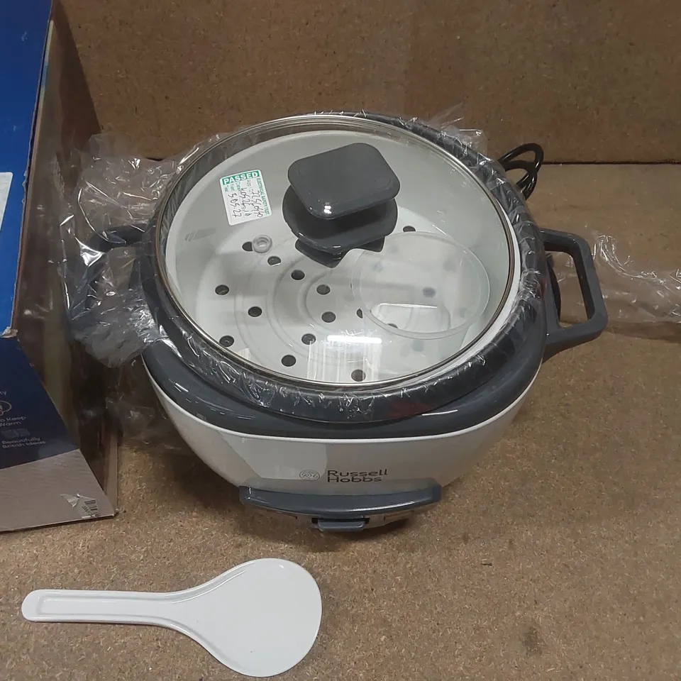 BOXED RUSSELL HOBBS 27040 LARGE WHITE RICE COOKER 