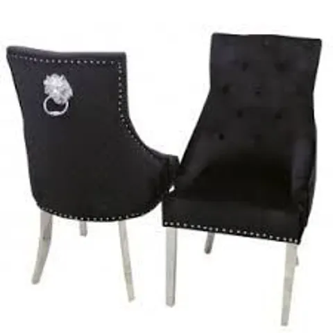 BRAND NEW HOMESDIRECT365 EMMA DARK GREY VELVET DINING CHAIR