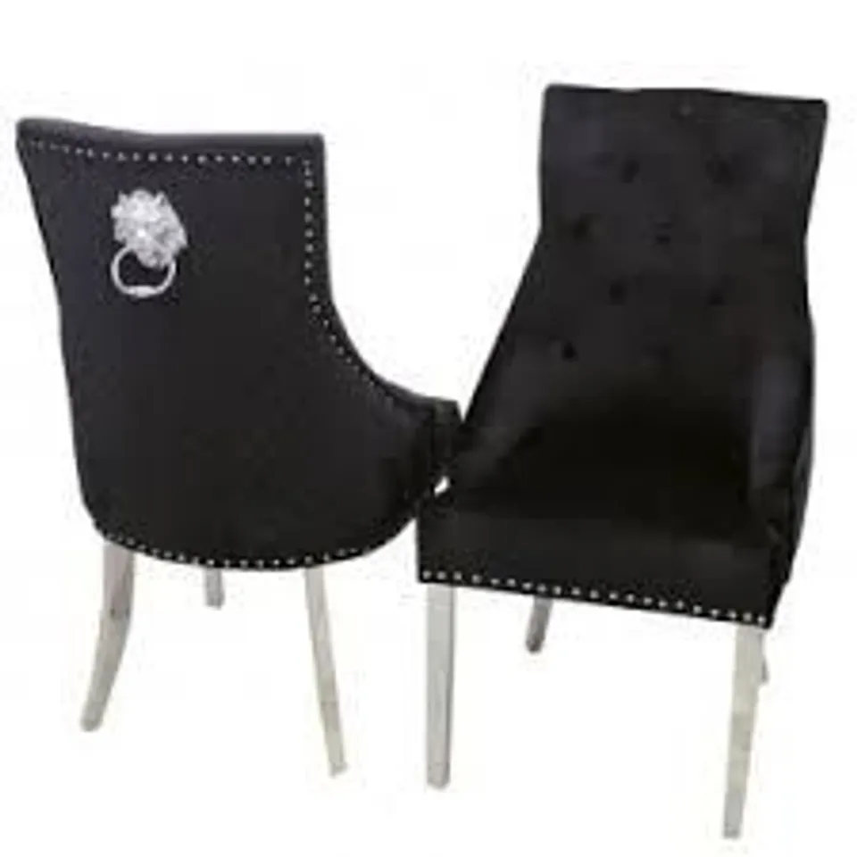 BRAND NEW HOMESDIRECT365 EMMA DARK GREY VELVET DINING CHAIR