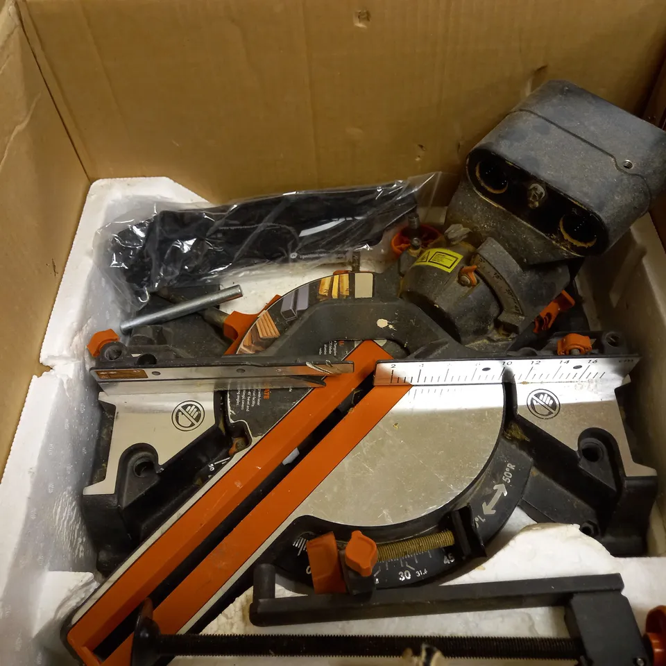 EVOLUTION R210SMS+ MULTI-MATERIAL SLIDING MITRE SAW, 210 MM (230 V)