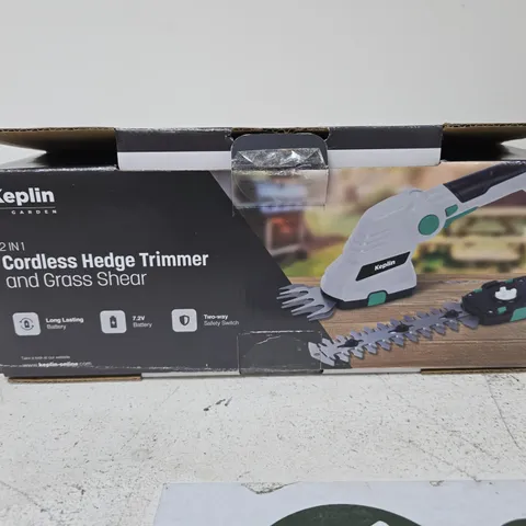 KEPLIN GARDEN 2-IN-1 CORDLESS HEDGE TRIMMER AND GRASS SHEAR